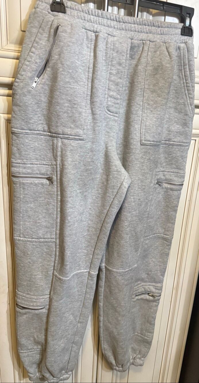 Lovers + Friends Women's Jaida Fleece Pockets Jogger Pants Heather Grey Size XS